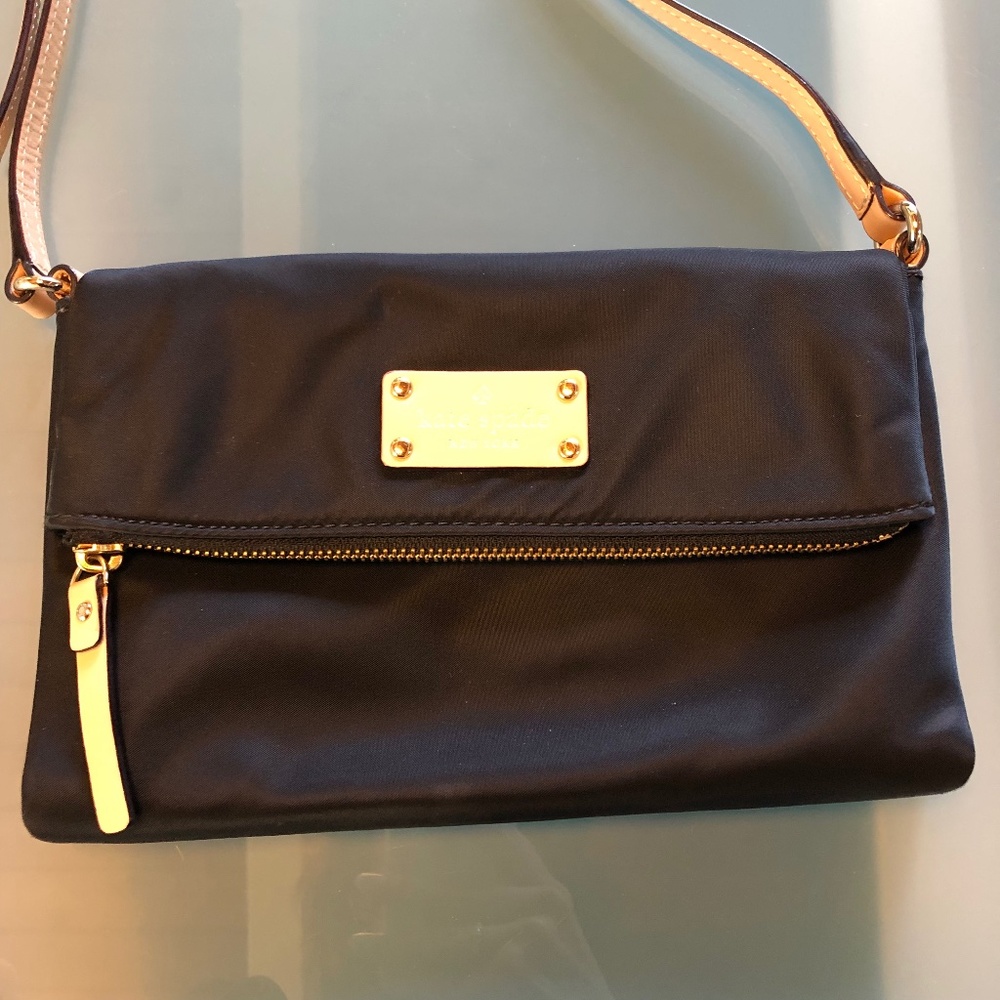 Kate Spade New York Black Crossbody Fabric Purse